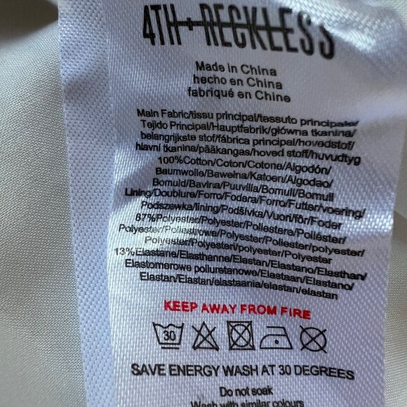 4th & Reckless Size 3XL NEW White Cotton Sleeveless Button-Down Mini Dress - Picture 16 of 16
